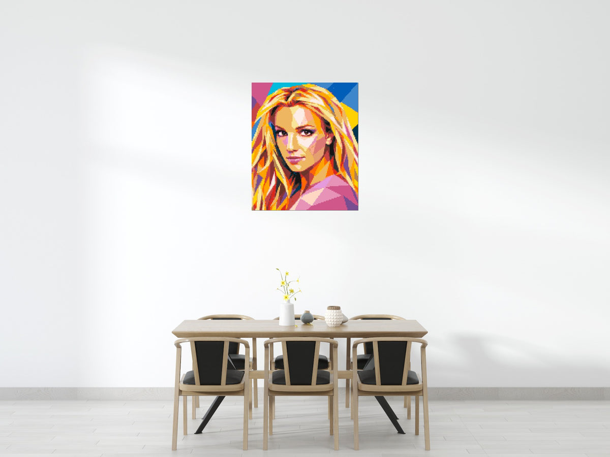 Britney Spears Portrait Pop Art - Brick Art Mosaic Kit 5x6 large
