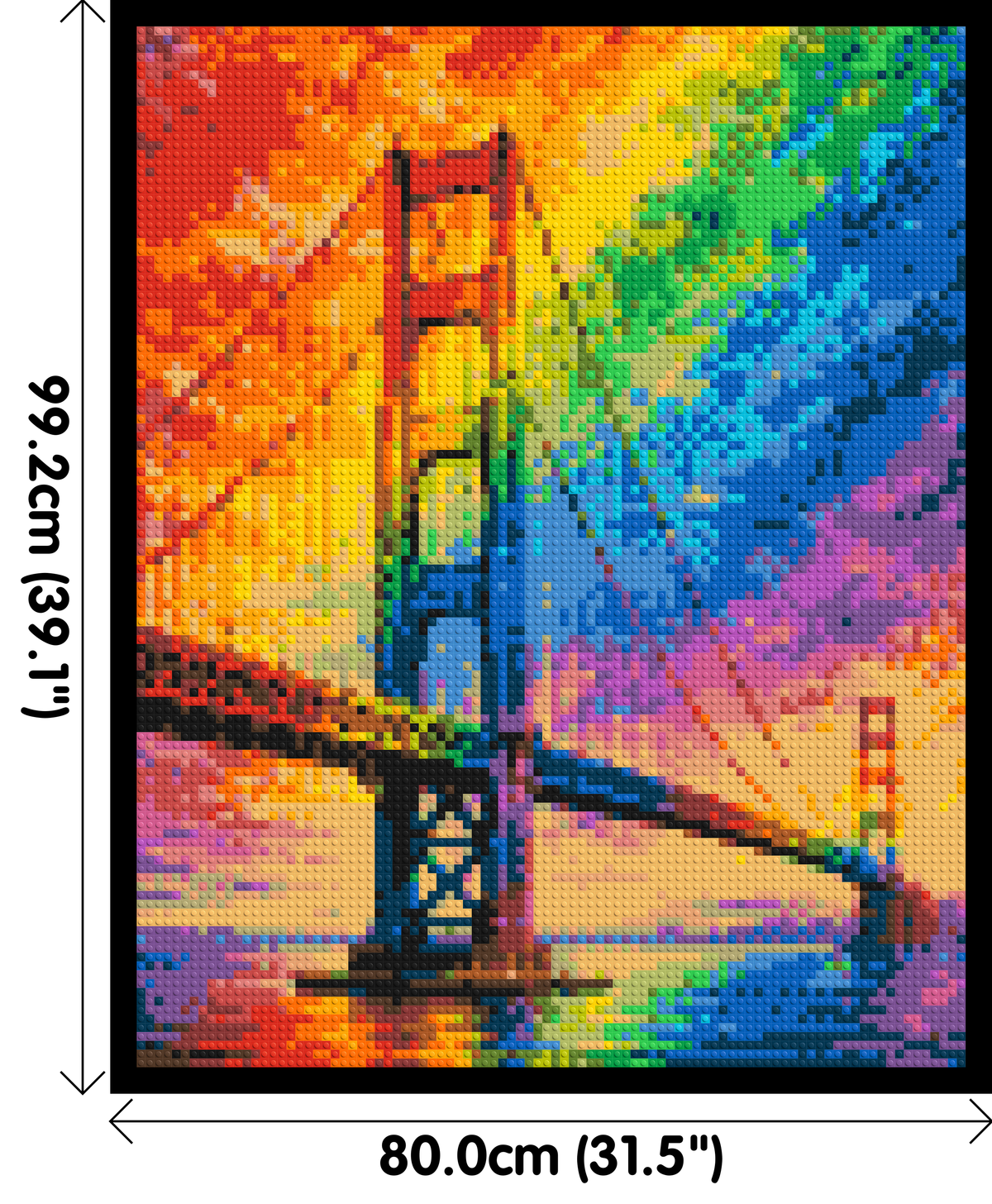 San Francisco Golden Gate Bridge Vibrant Post-Impressionist - Brick Art Mosaic Kit 4x5 large
