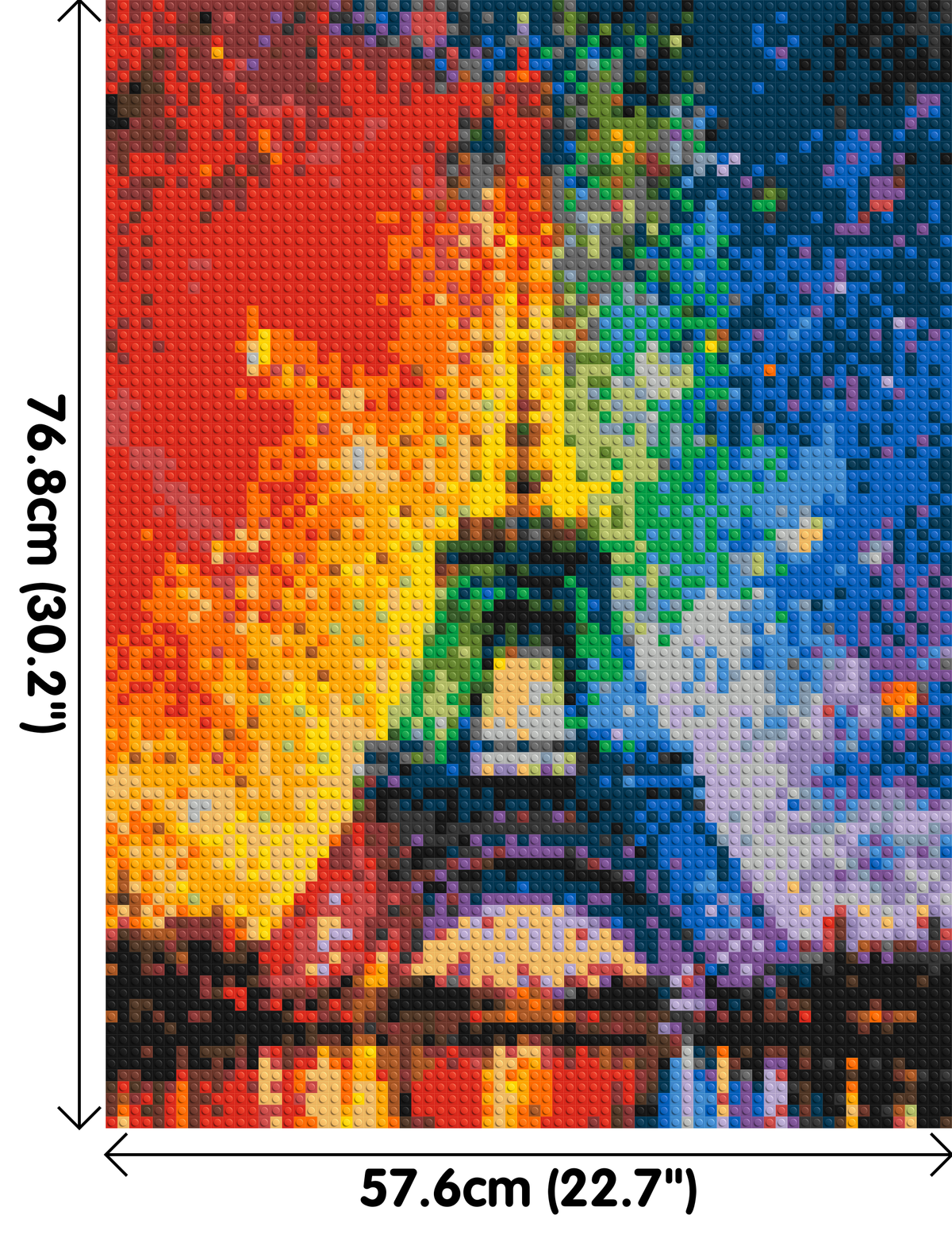 Paris Eiffel Tower Vibrant Post-Impressionist - Brick Art Mosaic Kit 3x4 large