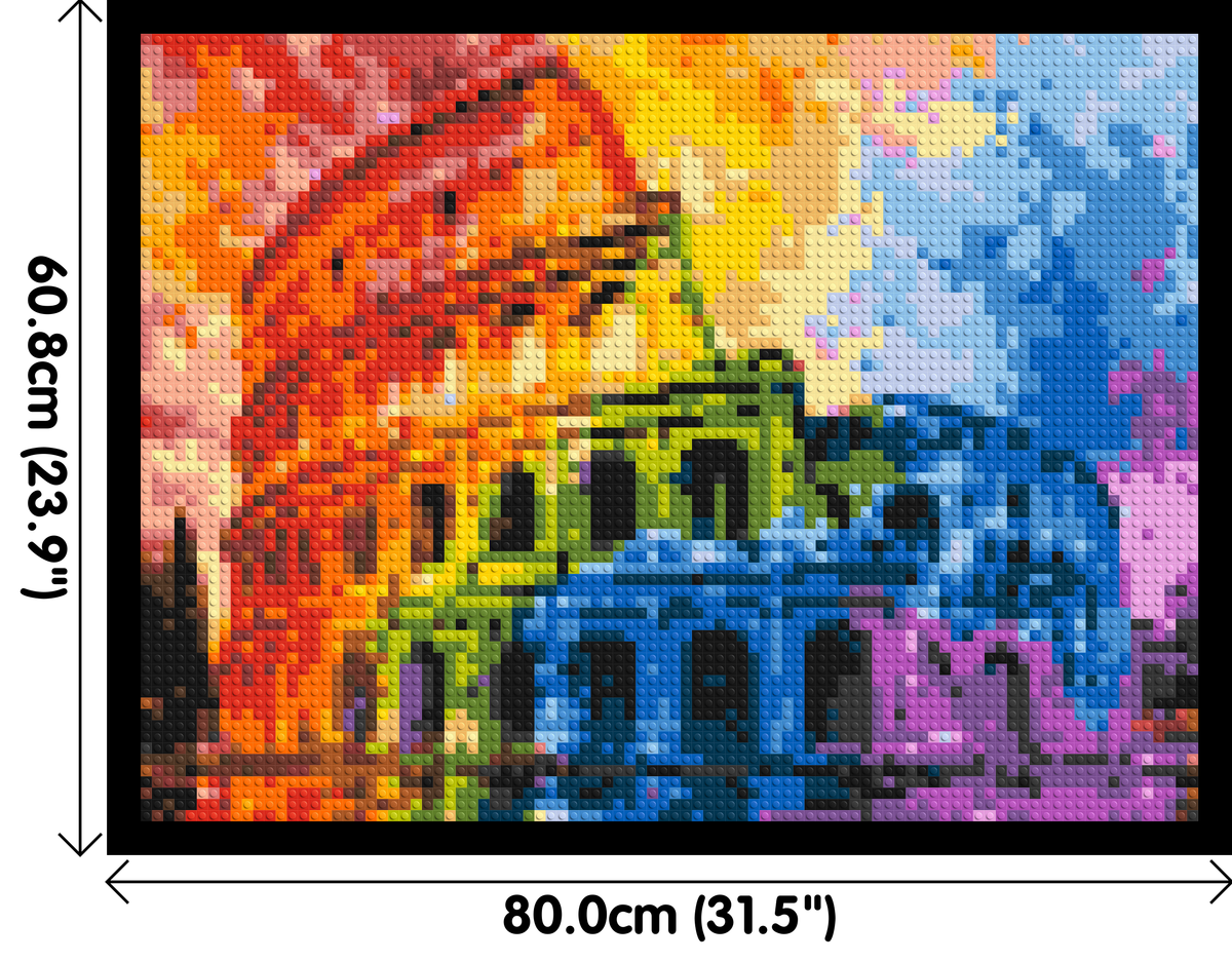 Rome Colosseum Vibrant Watercolor Art - Brick Art Mosaic Kit 4x3 large