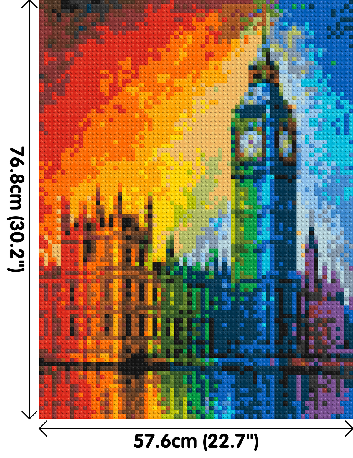 London's Big Ben Vibrant Post-Impressionist - Brick Art Mosaic Kit 3x4 dimensions
