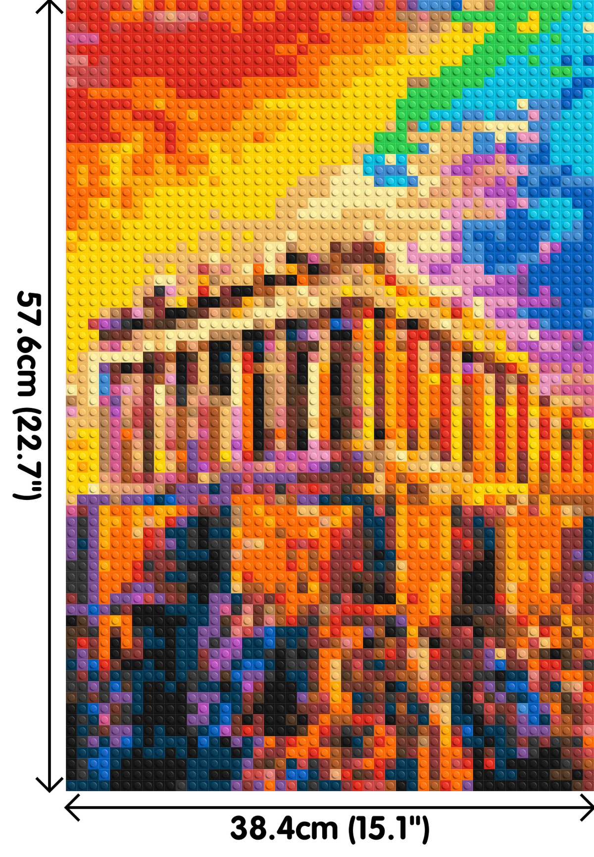 Athens Parthenon Vibrant Post-Impressionist - Brick Art Mosaic Kit 2x3 large