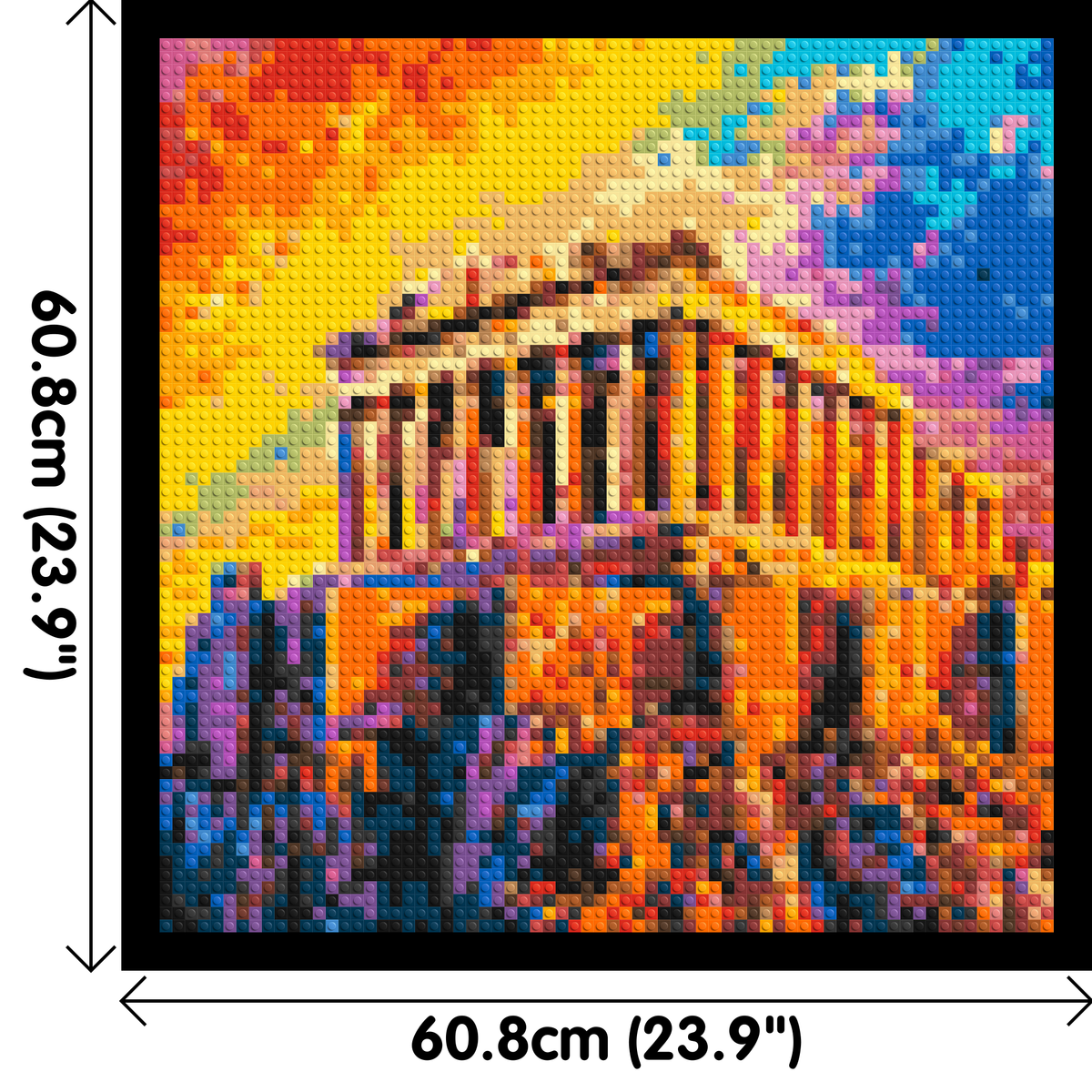Athens Parthenon Vibrant Post-Impressionist - Brick Art Mosaic Kit 3x3 large