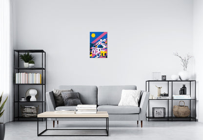 Santorini Geometric Pop Art - Brick Art Mosaic Kit 2x3 large