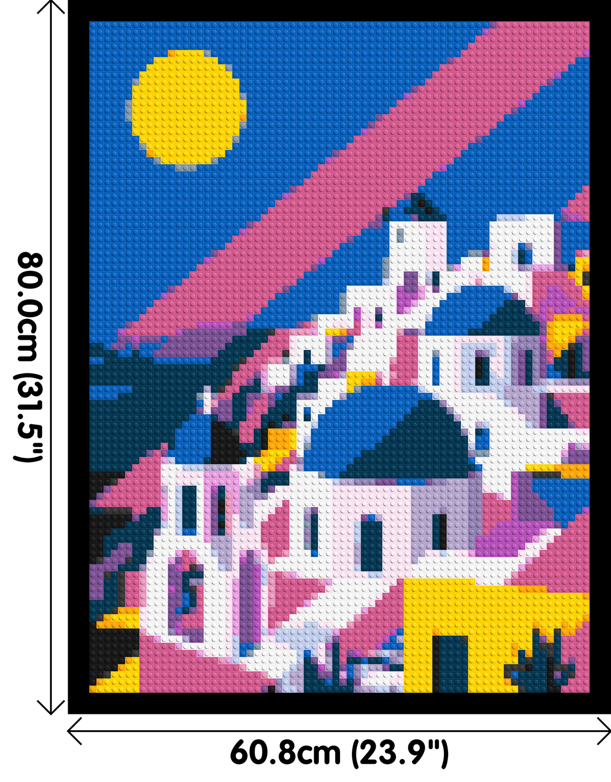 Santorini Geometric Pop Art - Brick Art Mosaic Kit 3x4 large