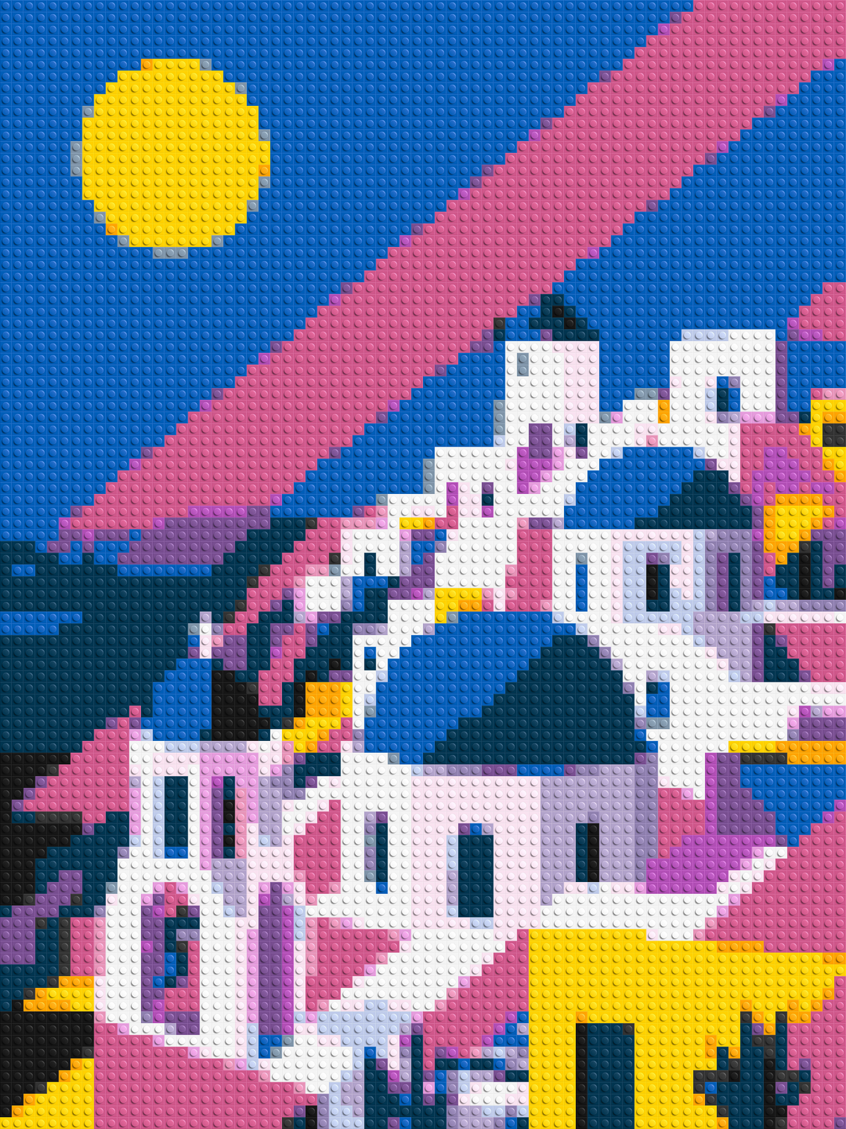 Santorini Geometric Pop Art - Brick Art Mosaic Kit 3x4 large