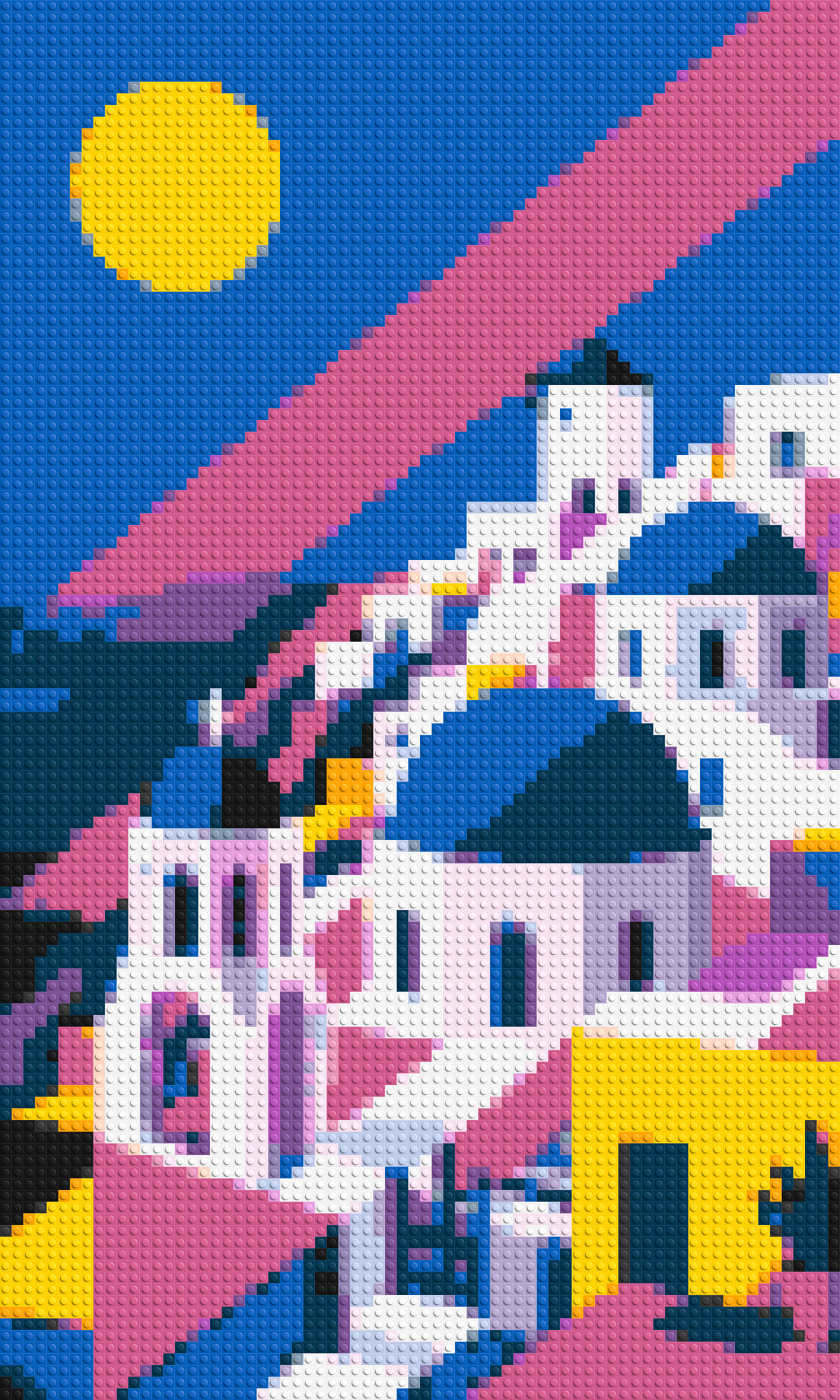 Santorini Geometric Pop Art - Brick Art Mosaic Kit 3x5 large