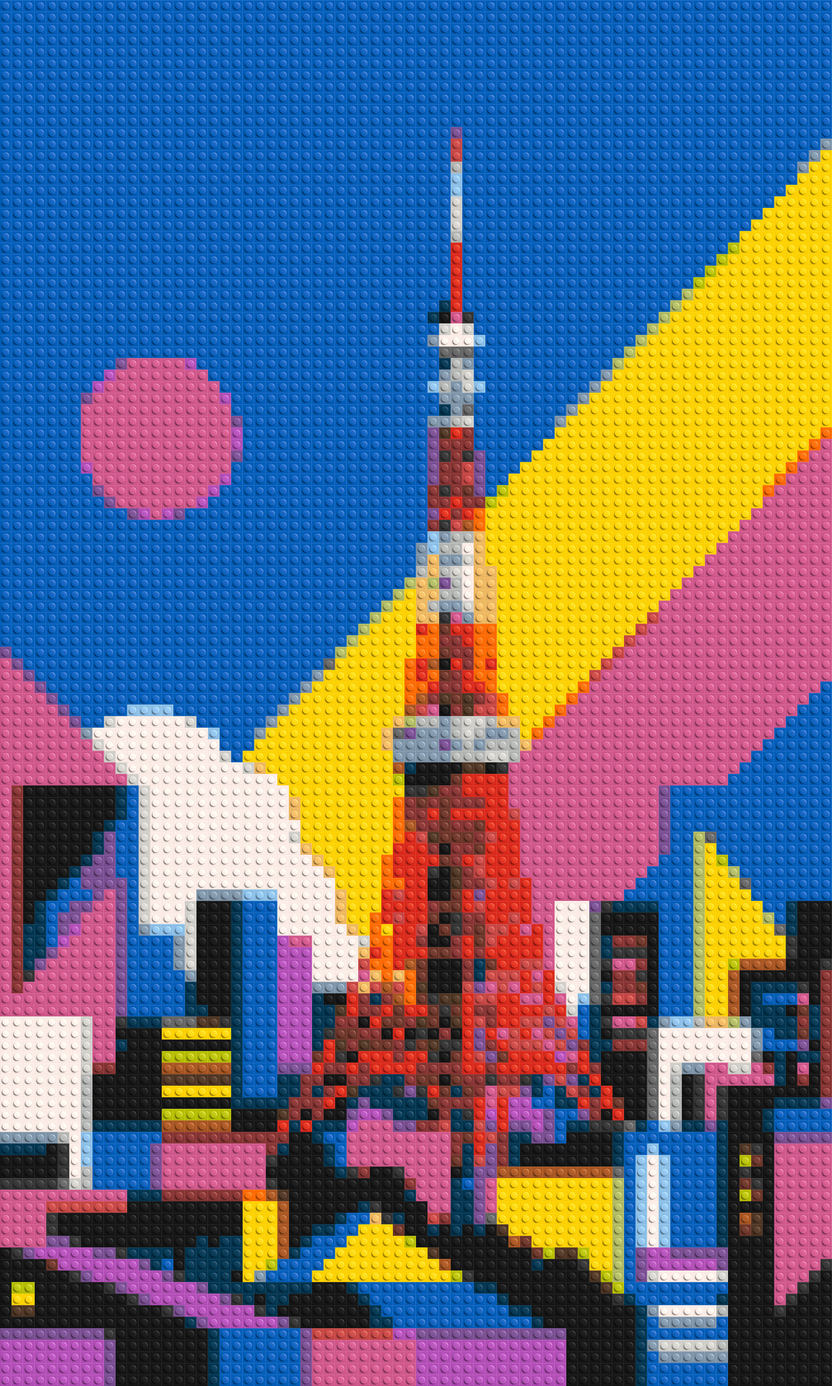 Tokyo Tower Geometric Pop Art - Brick Art Mosaic Kit 3x5 large