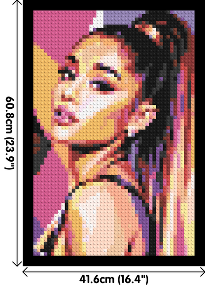 Ariana Grande Geometric Pop Art - Brick Art Mosaic Kit 2x3 large