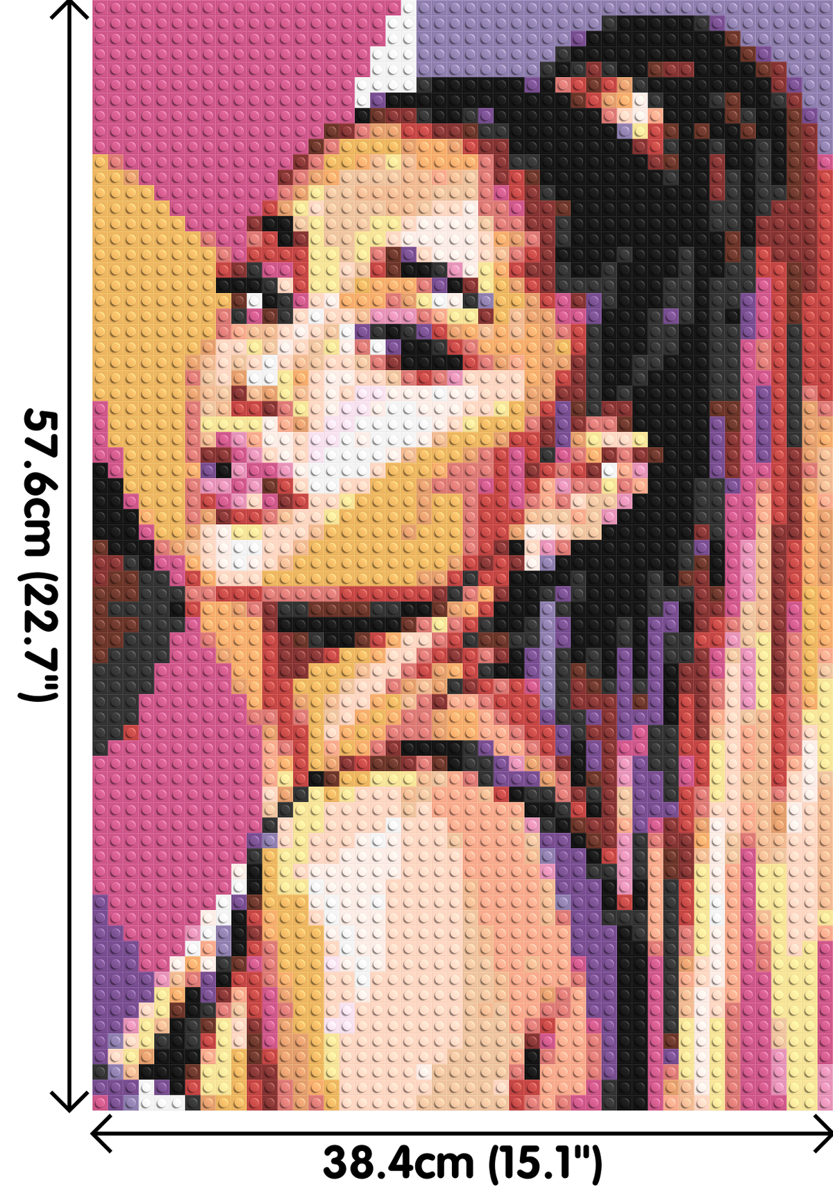 Ariana Grande Geometric Pop Art - Brick Art Mosaic Kit 2x3 large