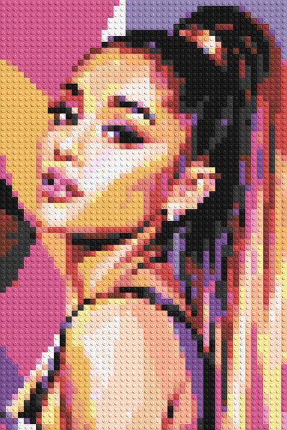 Ariana Grande Geometric Pop Art - Brick Art Mosaic Kit 2x3 large