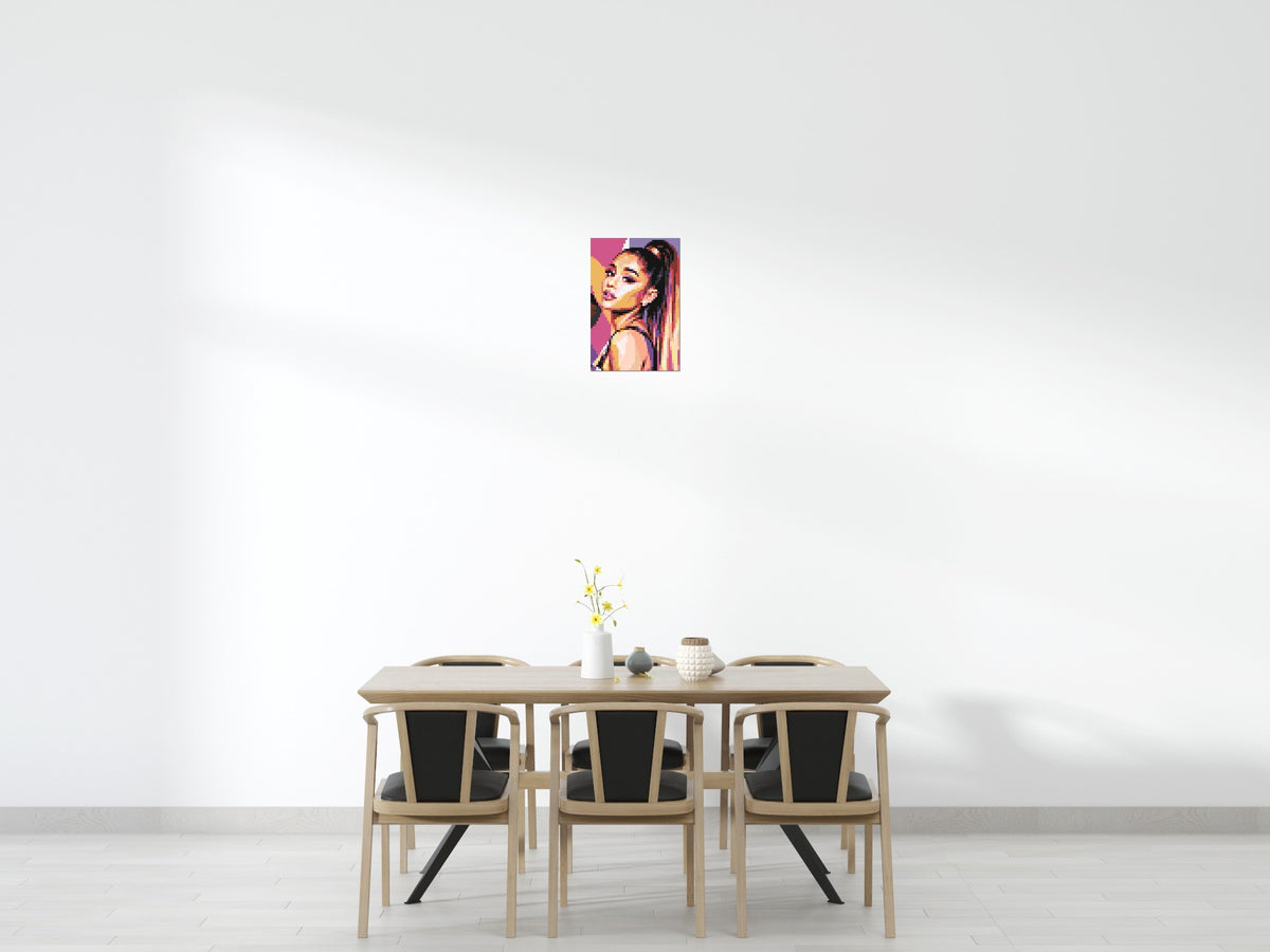 Ariana Grande Geometric Pop Art - Brick Art Mosaic Kit 2x3 scene