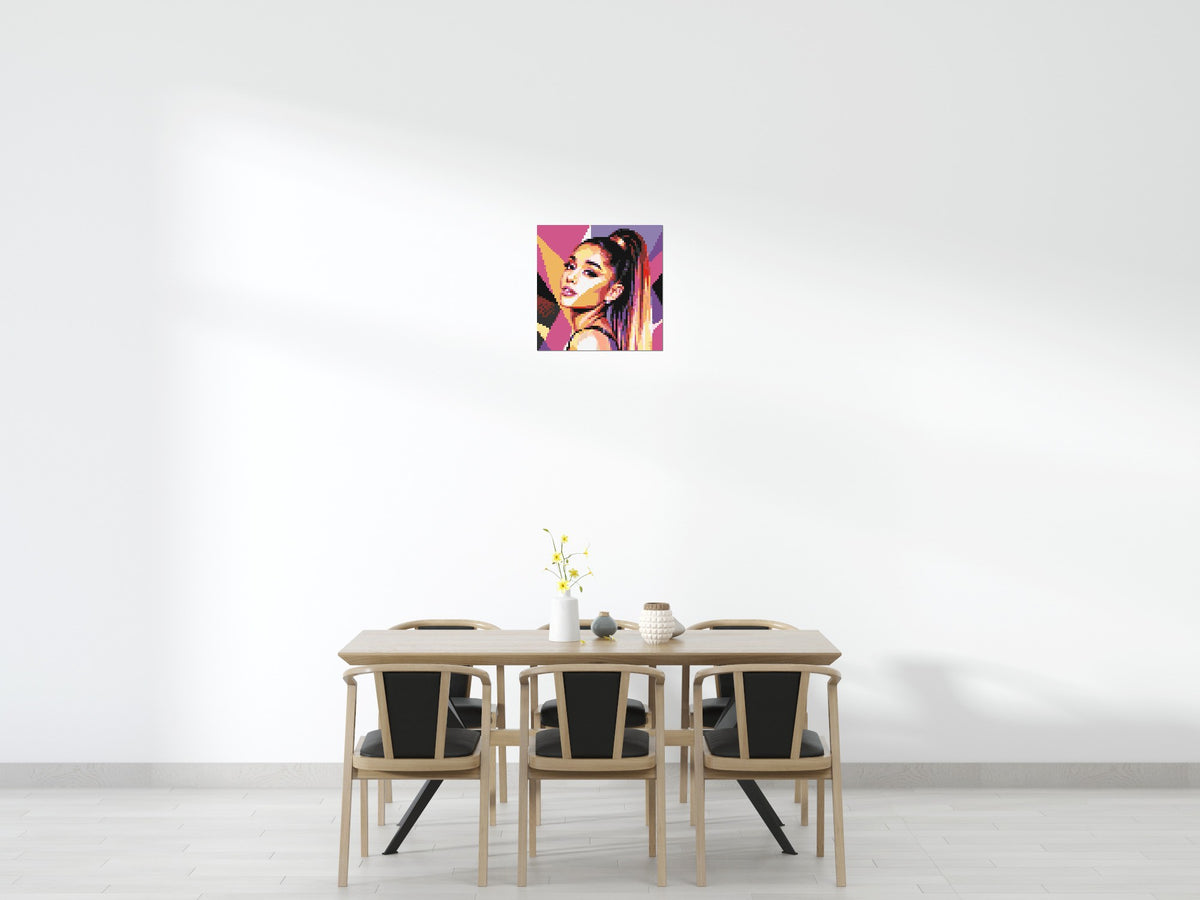 Ariana Grande Geometric Pop Art - Brick Art Mosaic Kit 3x3 scene