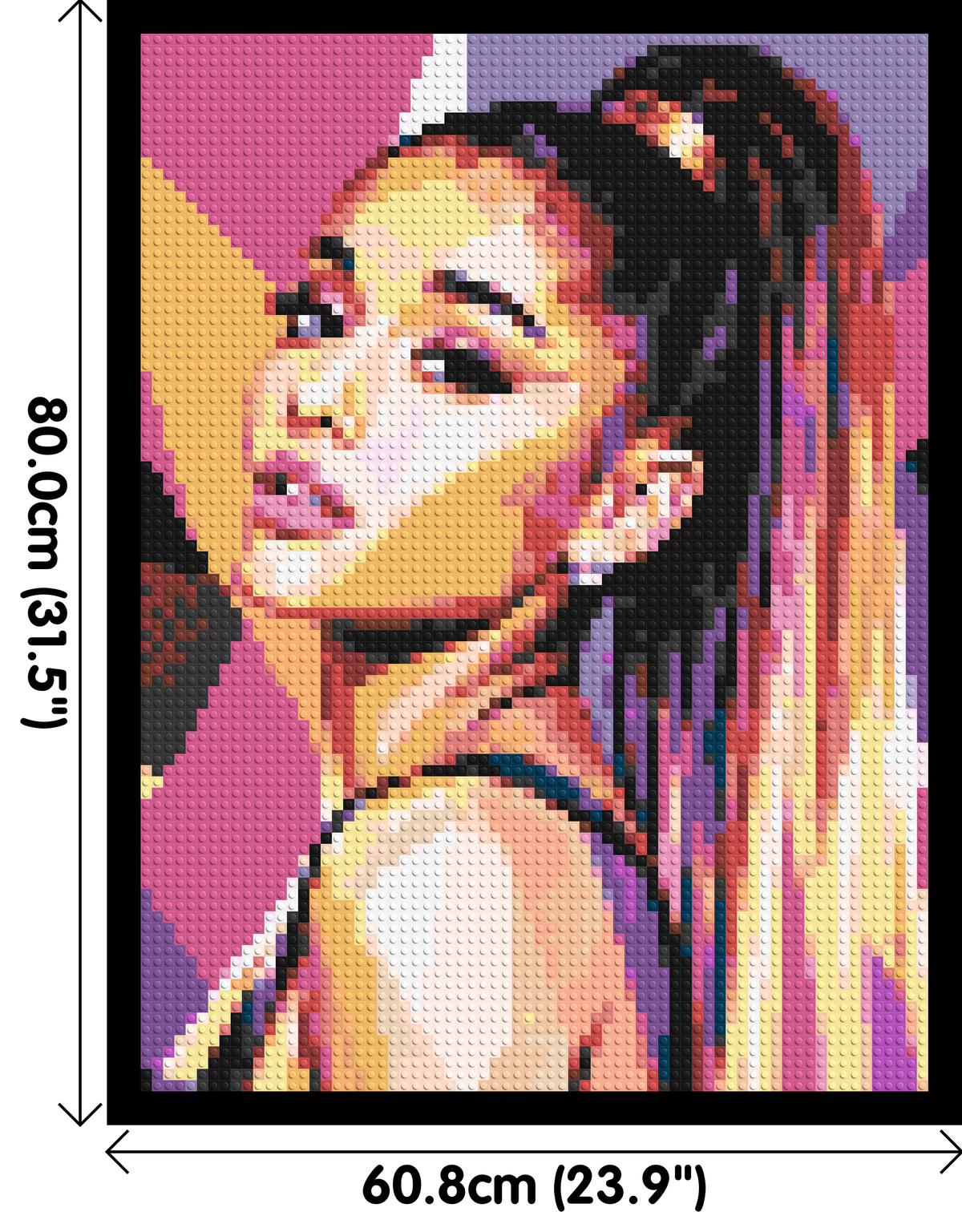 Ariana Grande Geometric Pop Art - Brick Art Mosaic Kit 3x4 large