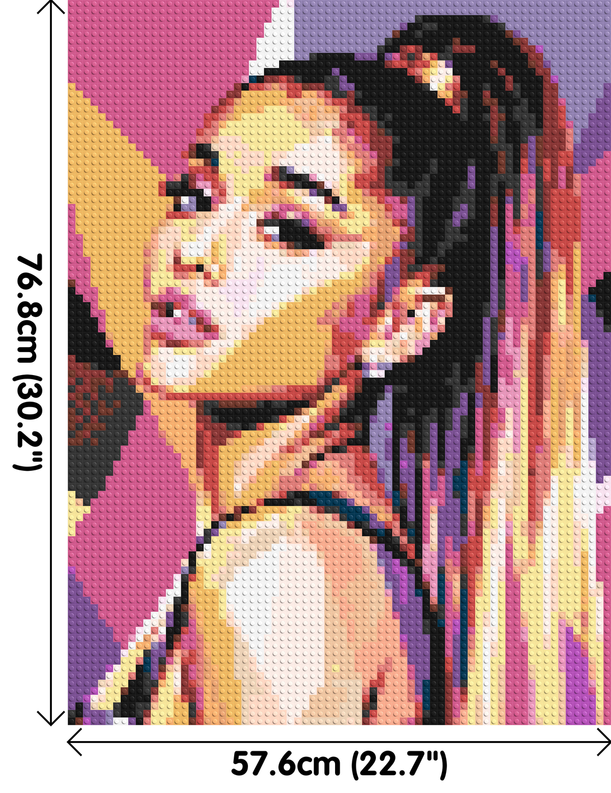 Ariana Grande Geometric Pop Art - Brick Art Mosaic Kit 3x4 dimensions