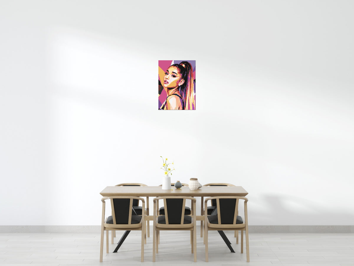 Ariana Grande Geometric Pop Art - Brick Art Mosaic Kit 3x4 scene