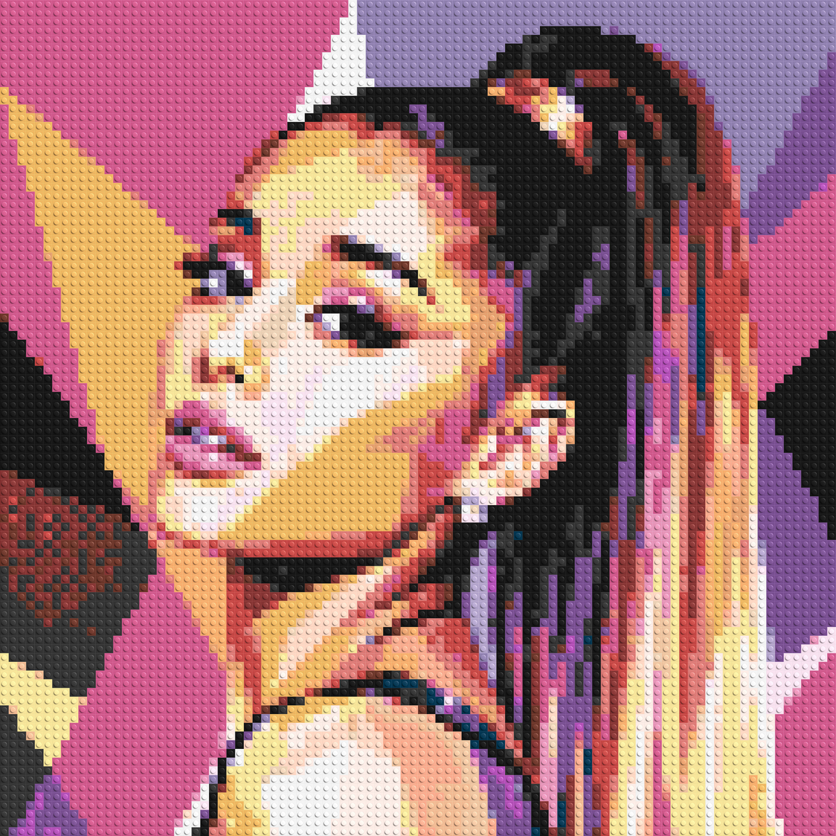 Ariana Grande Geometric Pop Art - Brick Art Mosaic Kit 4x4 large