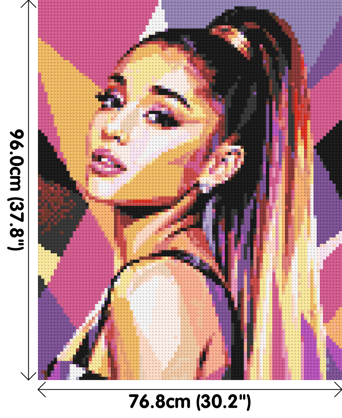 Ariana Grande Geometric Pop Art - Brick Art Mosaic Kit 4x5 large