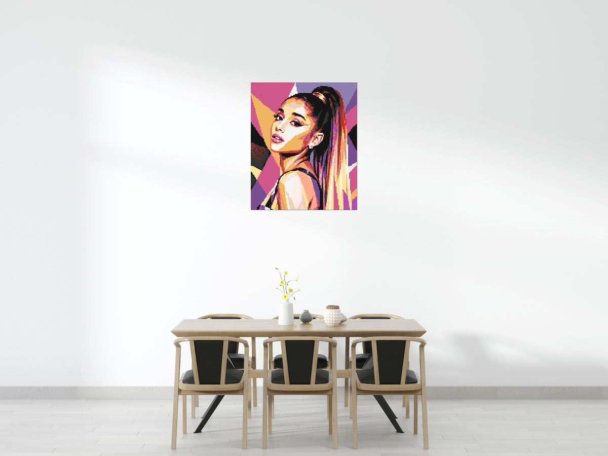 Ariana Grande Geometric Pop Art - Brick Art Mosaic Kit 5x6 large
