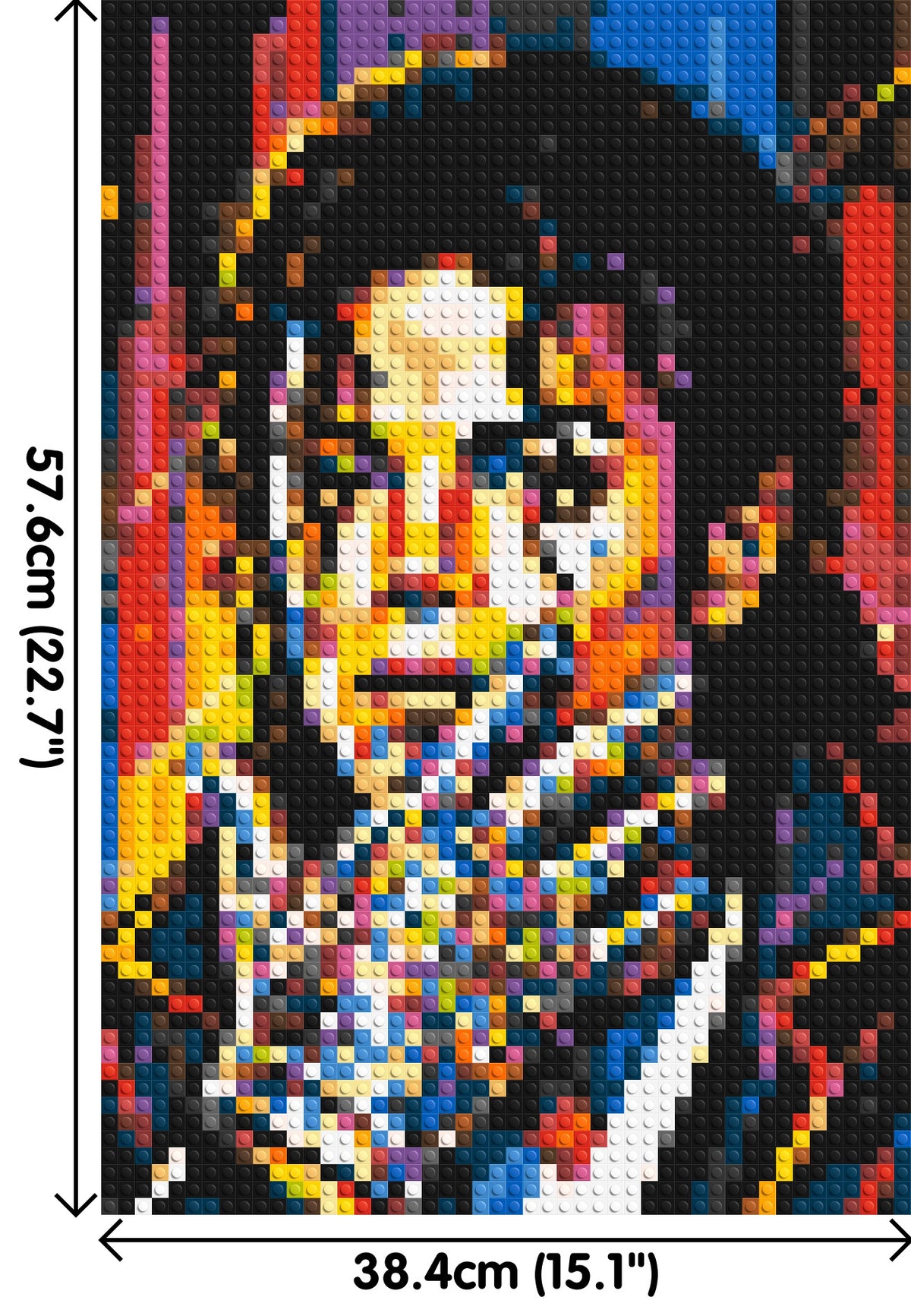 Michael Jackson Vector Pop Art Portrait - Brick Art Mosaic Kit 2x3 large