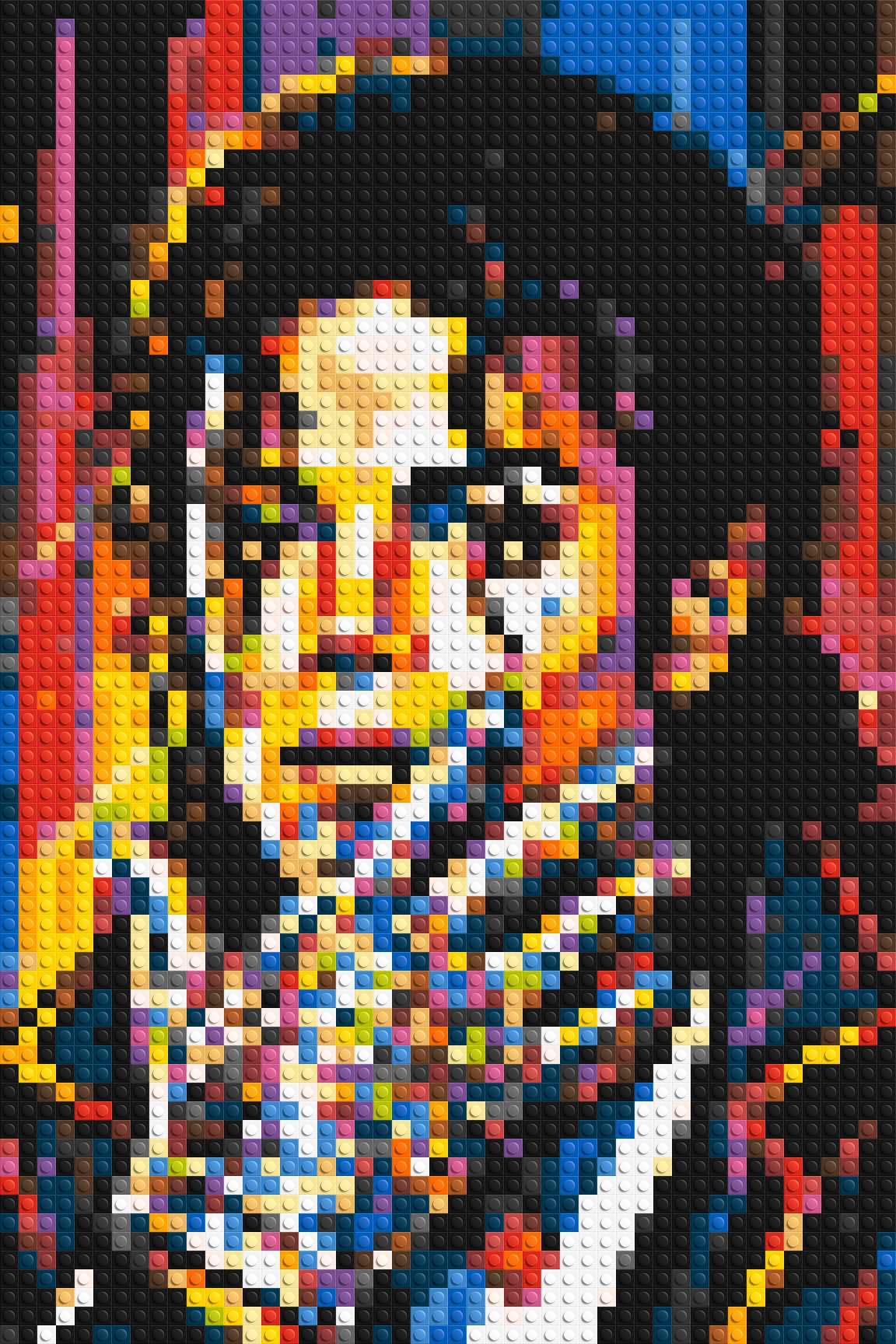 Michael Jackson Vector Pop Art Portrait - Brick Art Mosaic Kit 2x3 large