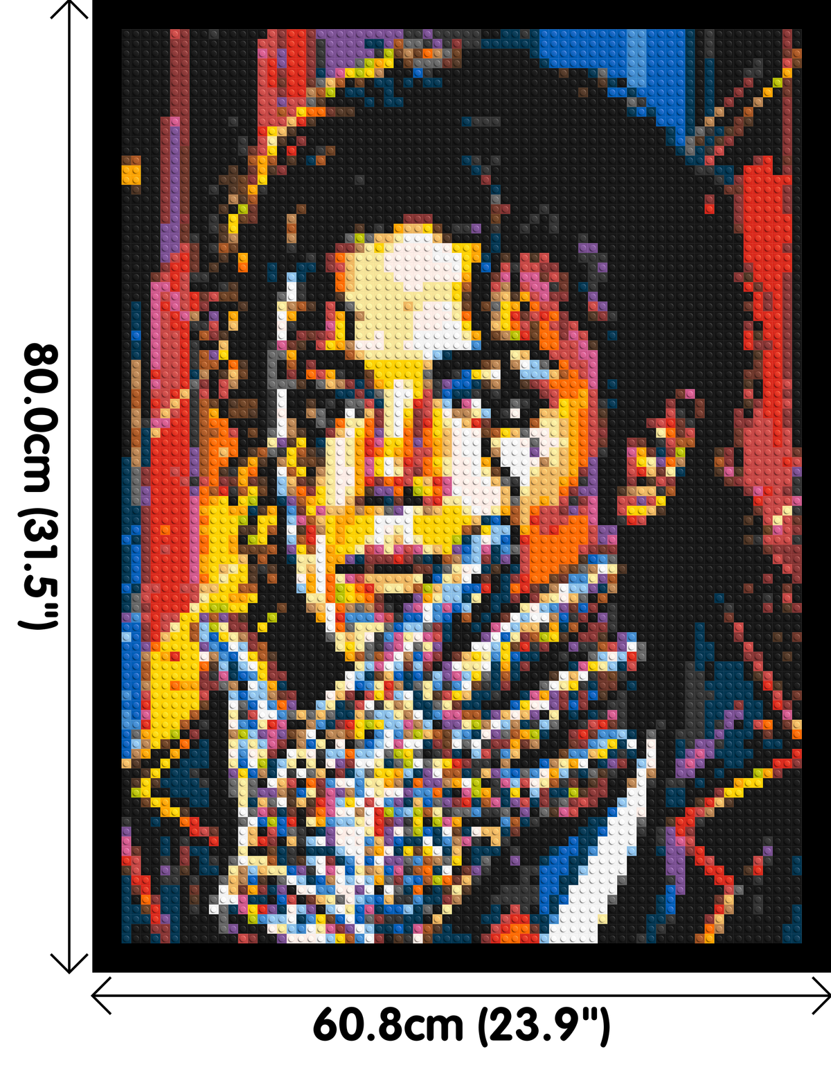 Michael Jackson Vector Pop Art Portrait - Brick Art Mosaic Kit 3x4 large