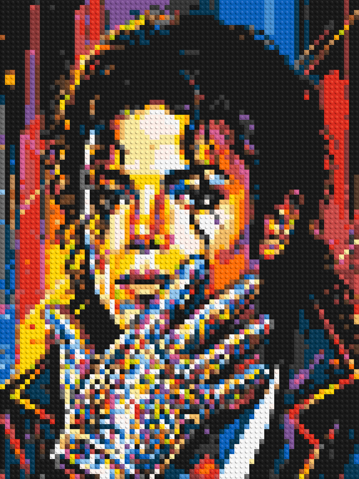 Michael Jackson Vector Pop Art Portrait - Brick Art Mosaic Kit 3x4 large
