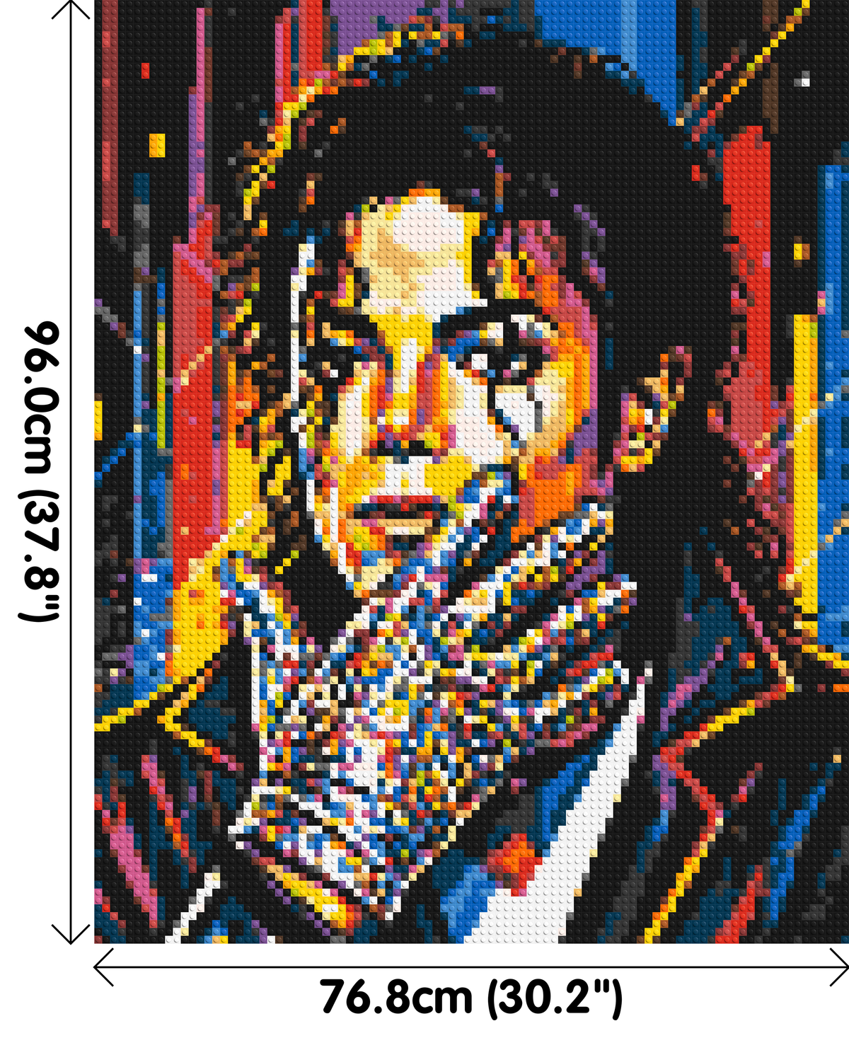 Michael Jackson Vector Pop Art Portrait - Brick Art Mosaic Kit 4x5 large