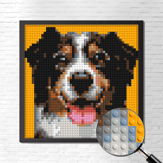 Personalised Brick Mosaic Gift for Dog Lovers | LEGO-Compatible Bricks
