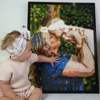 Personalized Brick Mosaic | LEGO-compatible Art | Brick Mosaic Maker
